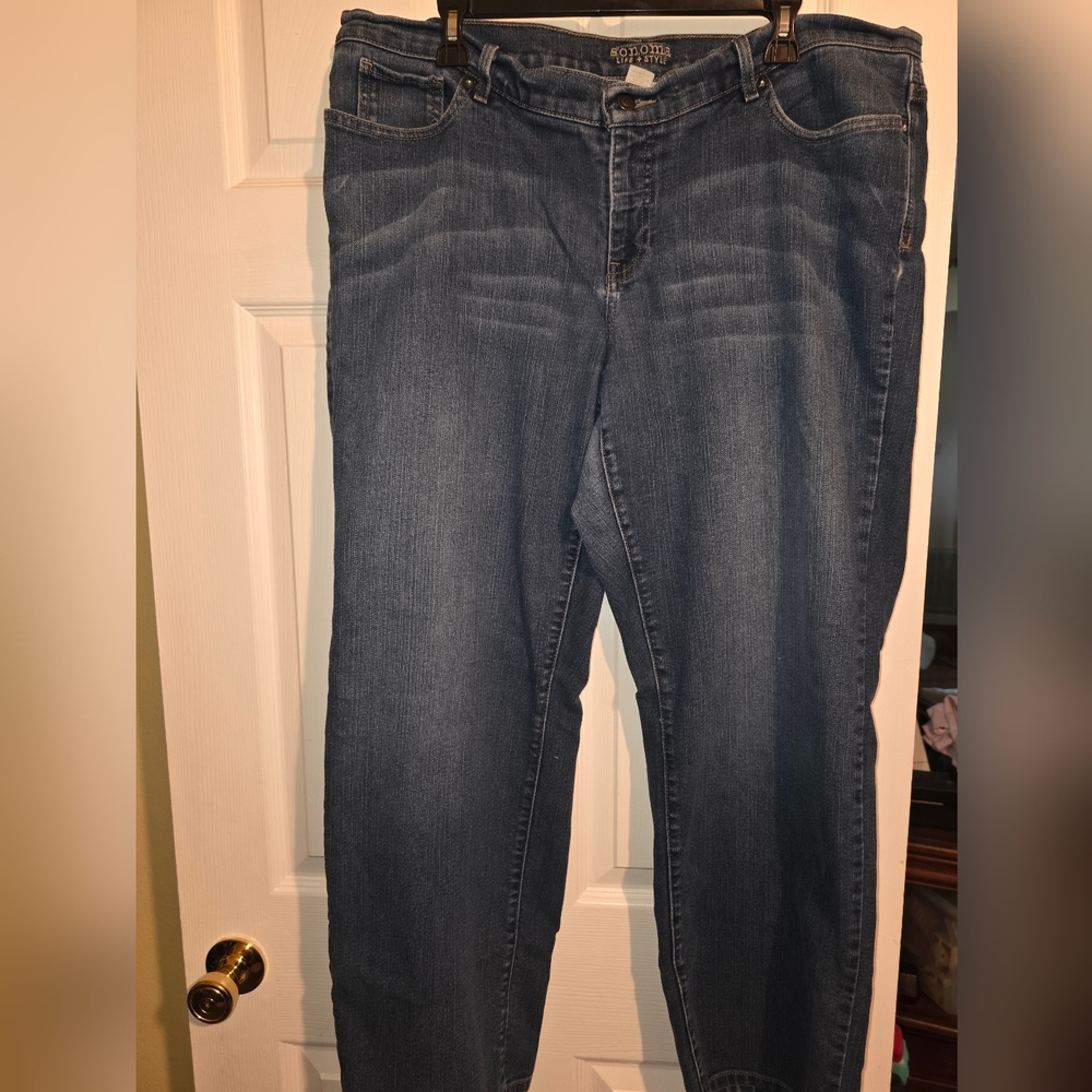 Blue Straight Leg Women's Jeans